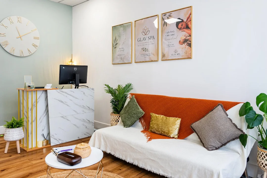 Glav Spa certificates and reception area
